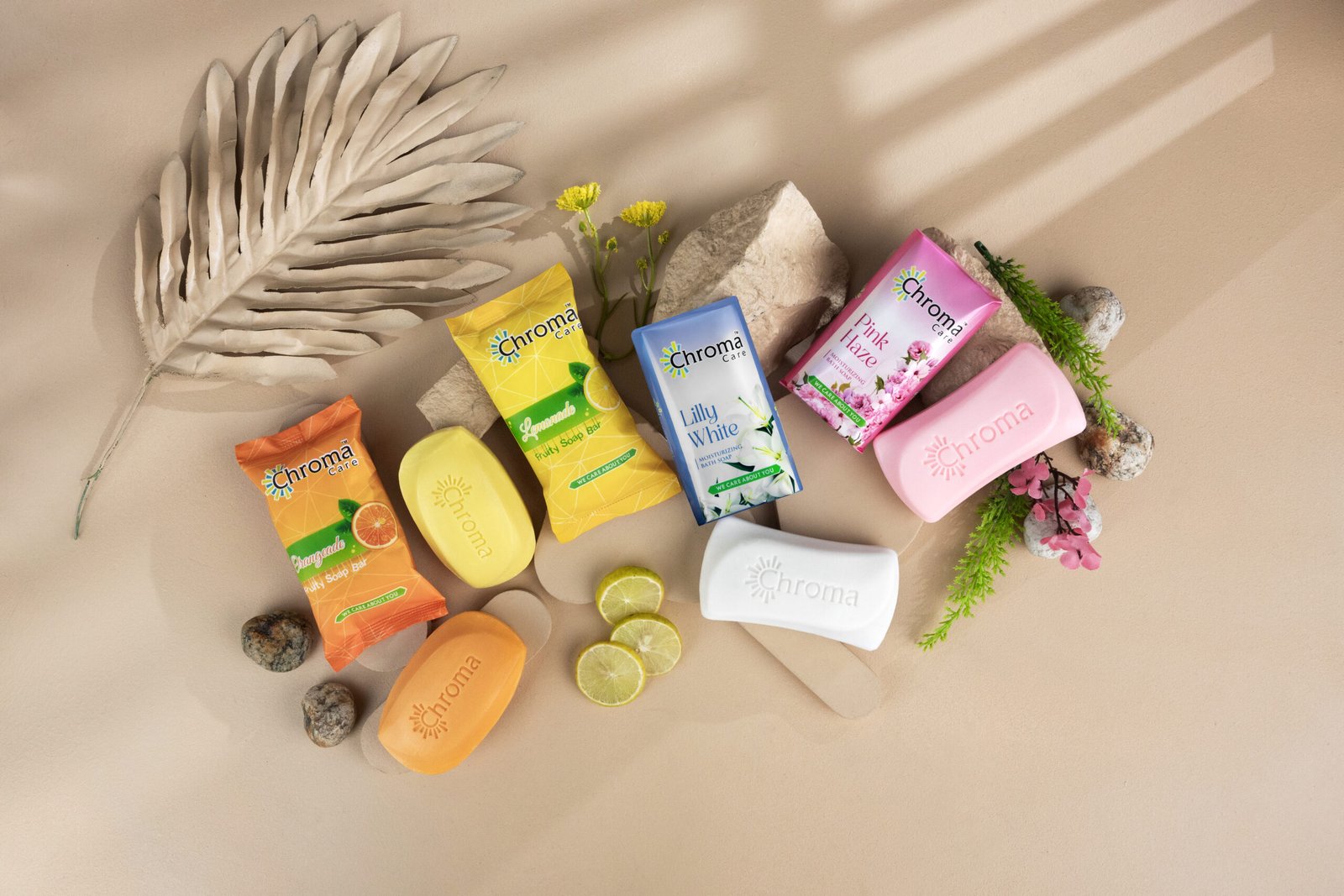 Chroma Care soap bars and packaging